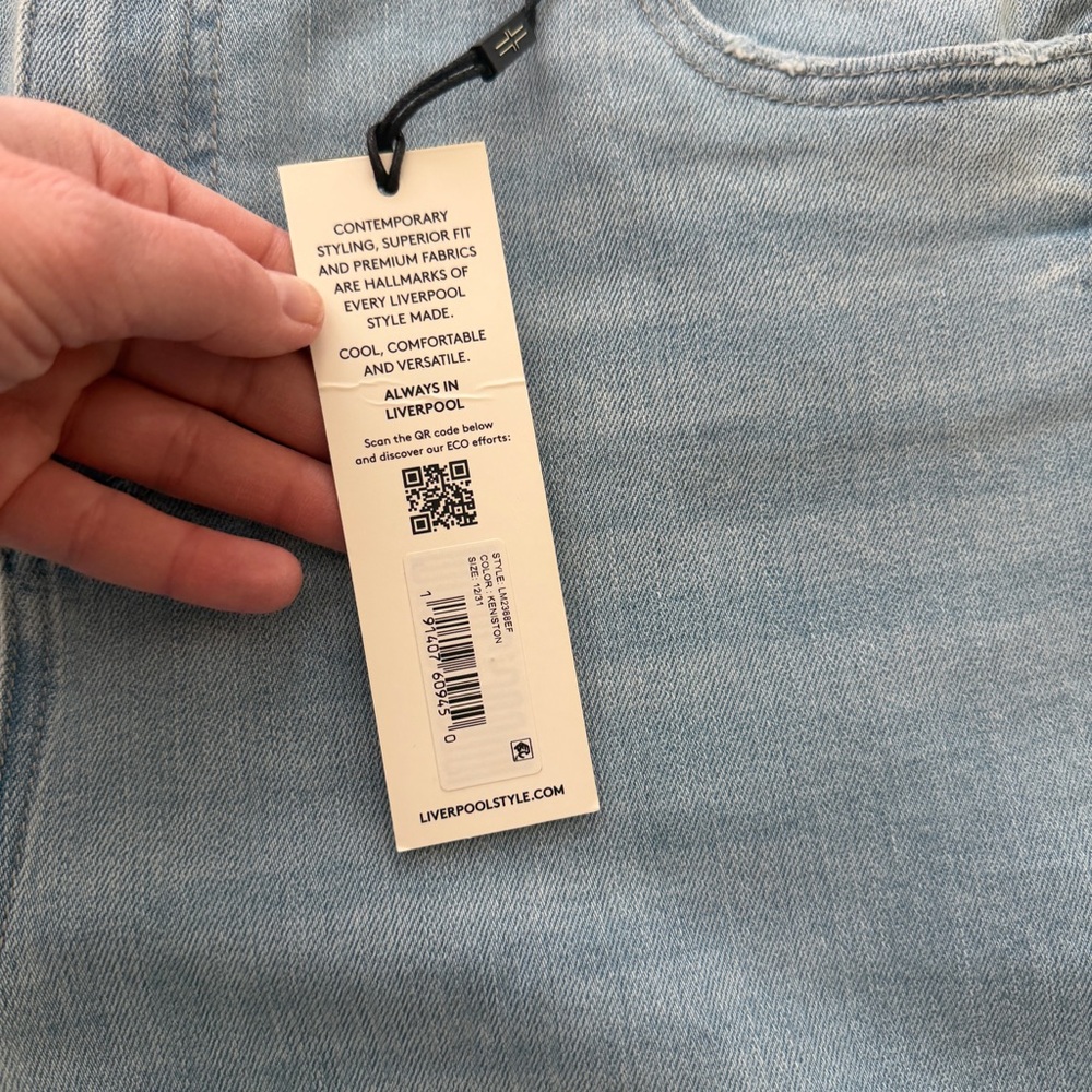NWT Liverpool Abby Hi-Rise Ankle Keniston Blue Jeans Size 12/31 Women - Picture 14 of 14